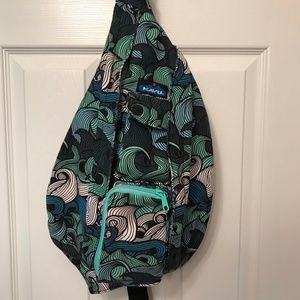 Kavu Sling Bag Blue Green Like New